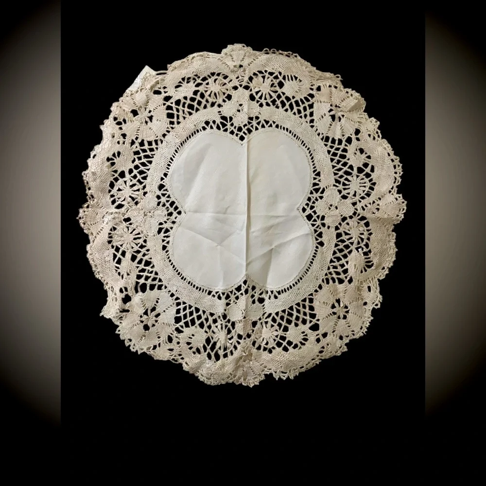Elegant Lace Doily 18 x 19